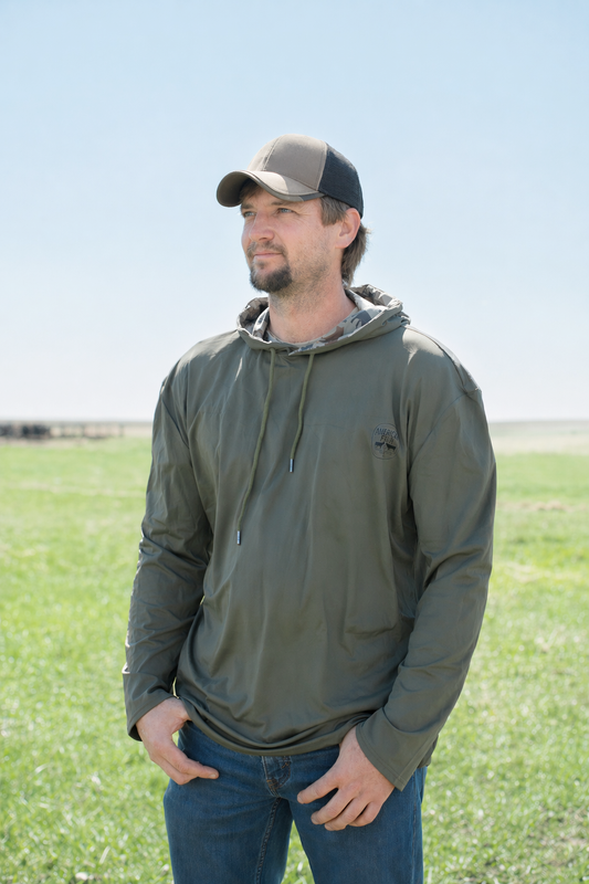 AFC Olive Performance Adult Hoodie w/ Cow Camo Hood