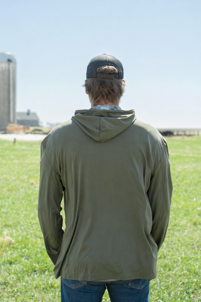 AFC Olive Performance Adult Hoodie w/ Cow Camo Hood