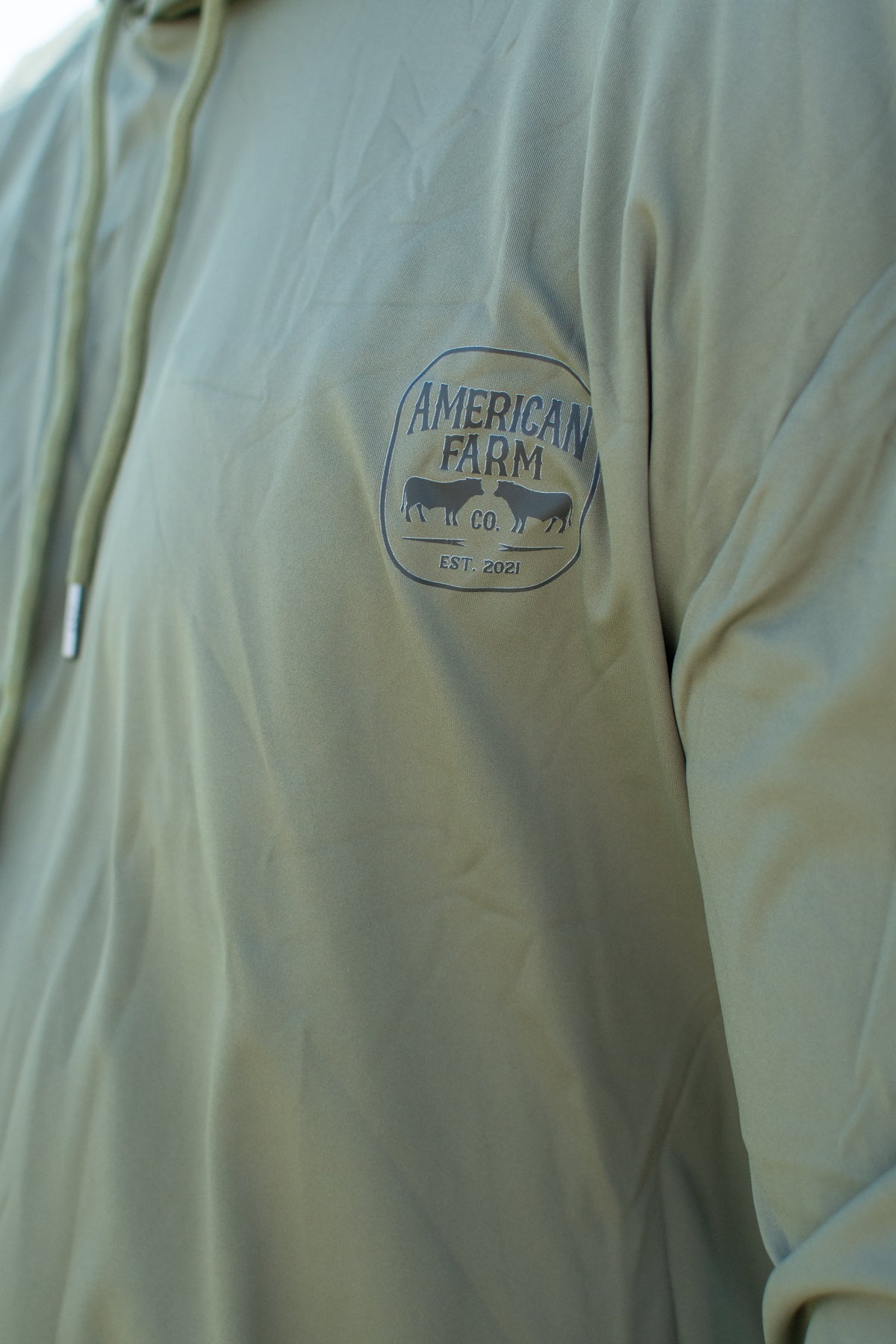 AFC Olive Performance Adult Hoodie w/ Cow Camo Hood