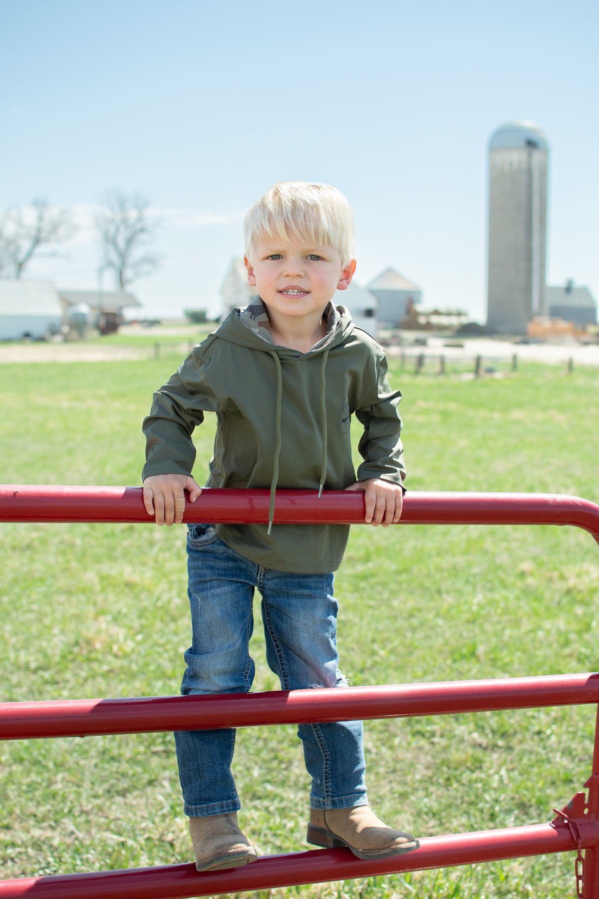 AFC Olive Performance Toddler/Youth Hoodie w/ Cow Camo Hood