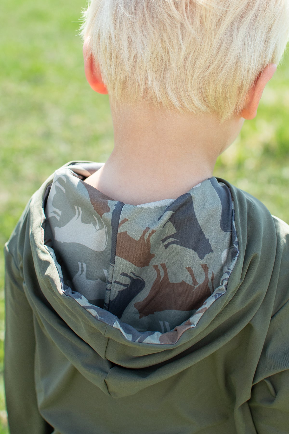AFC Olive Performance Toddler/Youth Hoodie w/ Cow Camo Hood