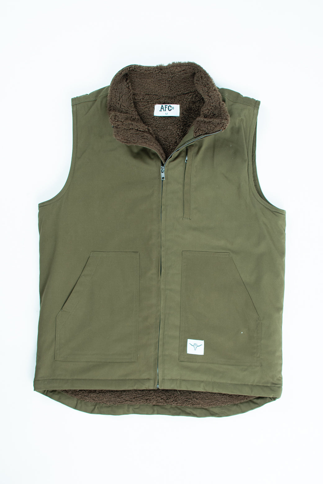 AFC Sherpa Lined Adult Vest - Forest Green