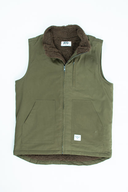 AFC Sherpa Lined Adult Vest - Forest Green