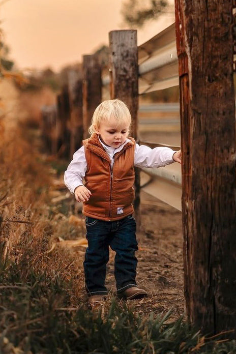 AFC Sherpa Lined Brown Vest - Toddler/Youth
