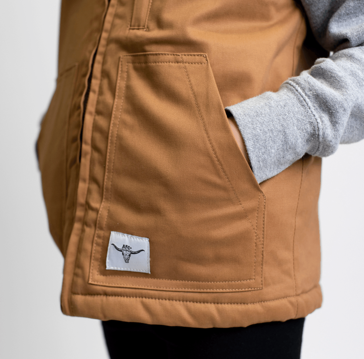 AFC Sherpa Lined Brown Vest - Toddler/Youth