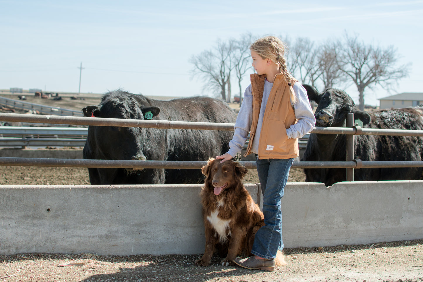 AFC Sherpa Lined Brown Vest - Toddler/Youth