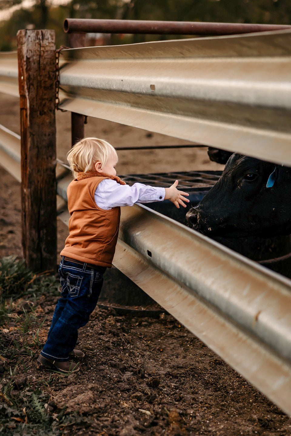 AFC Sherpa Lined Brown Vest - Toddler/Youth