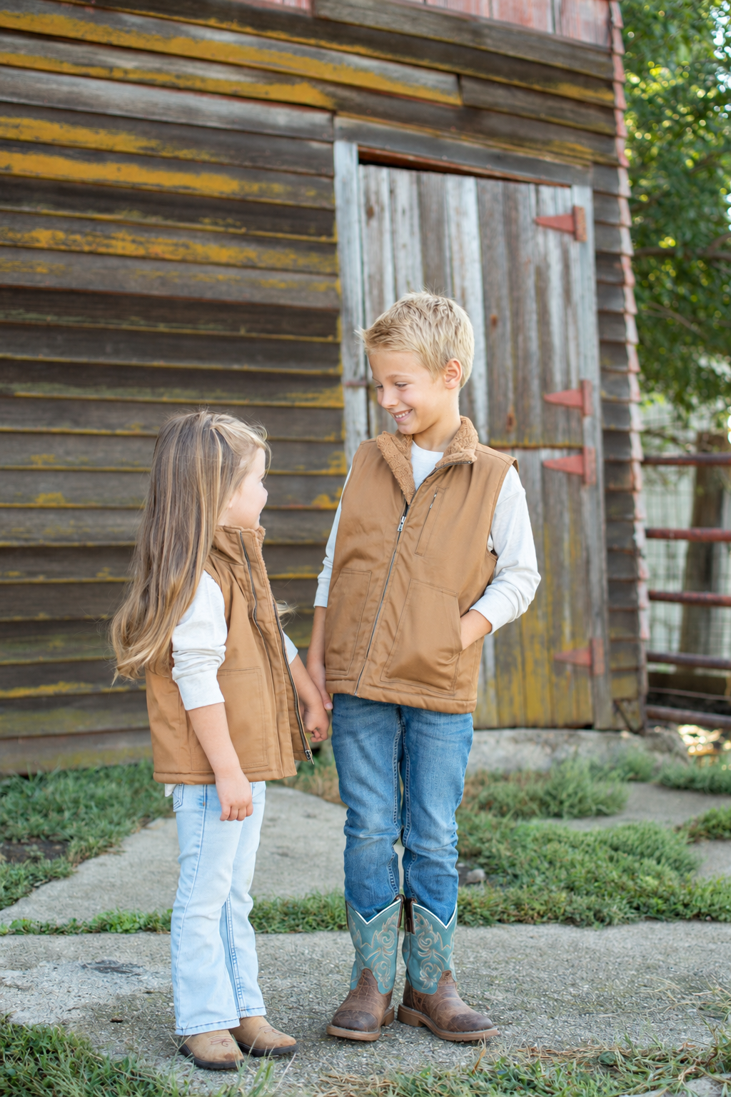AFC Sherpa Lined Toddler/Youth Vest - Brown *Preorder*