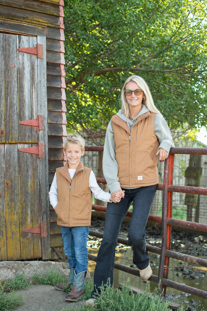 AFC Sherpa Lined Adult Vest - Brown