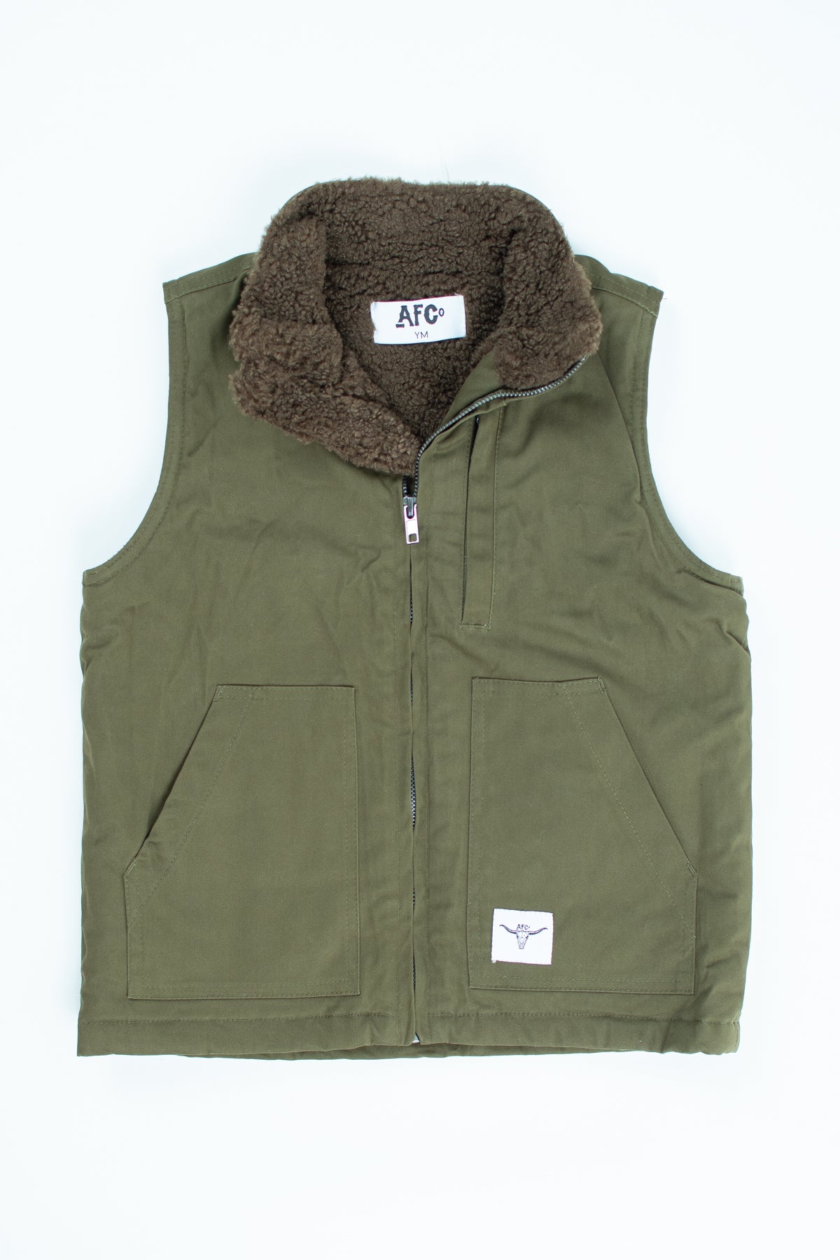AFC Sherpa Lined Toddler/Youth Vest - Forest Green