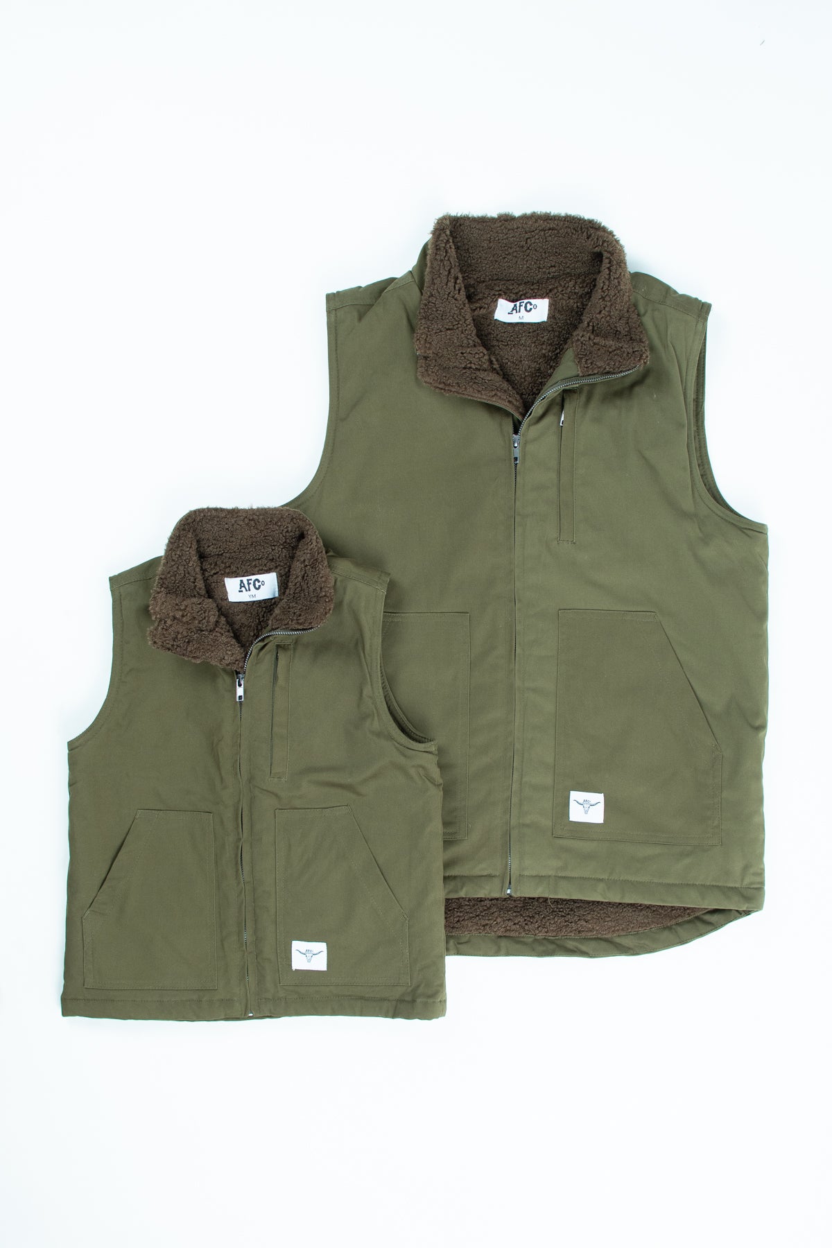 AFC Sherpa Lined Adult Vest - Forest Green