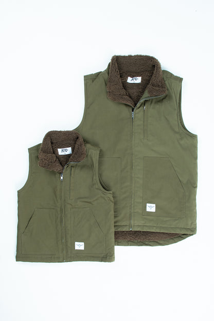 AFC Sherpa Lined Adult Vest - Forest Green