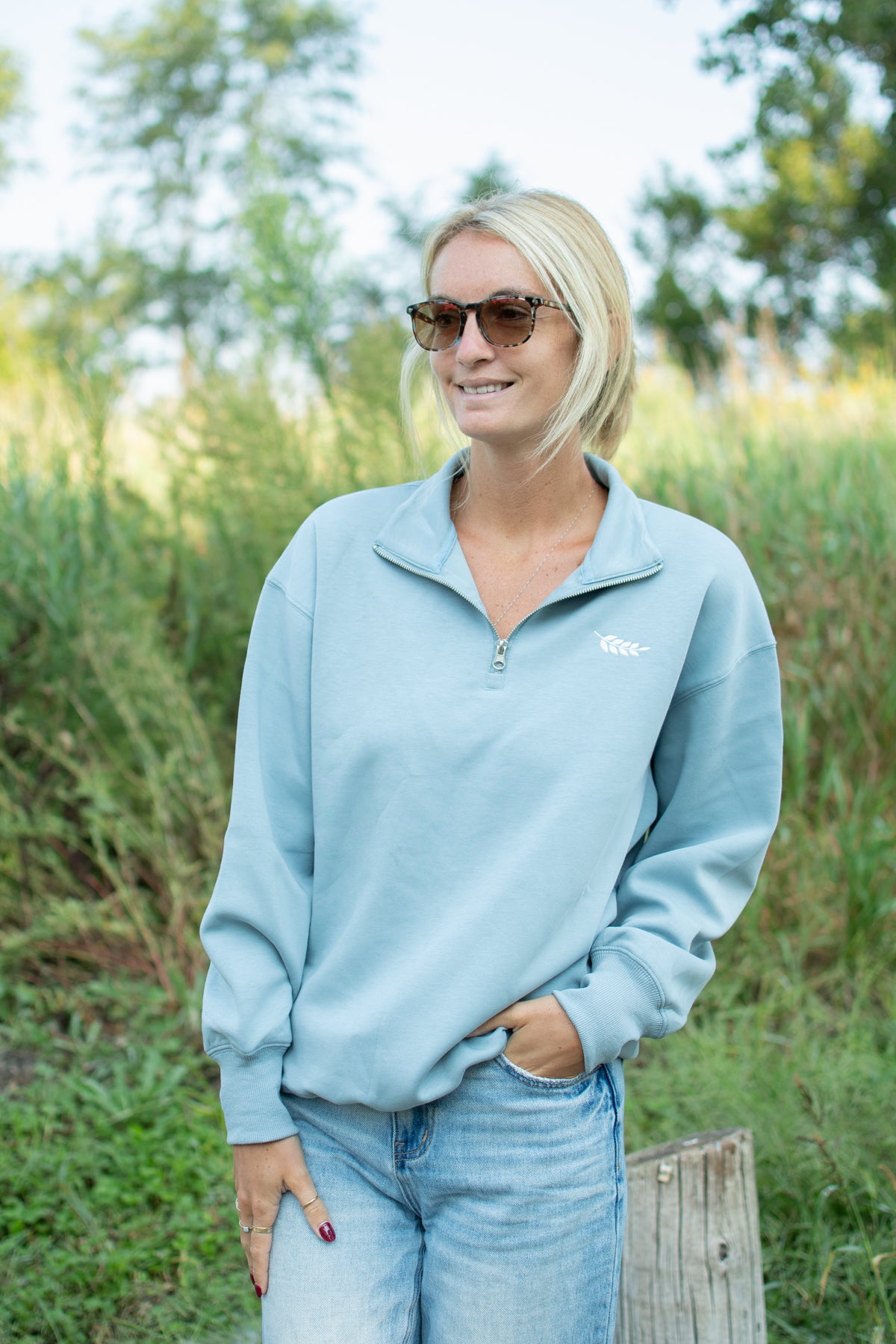 AFC Signature 1/4 Zip - Dusty Blue