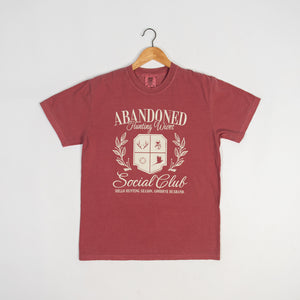 'Abandoned Hunting Wives Club' Washed Red Tee