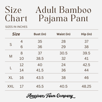 Vintage Kitchen Classic Prints Adult Bamboo Pajama Pants