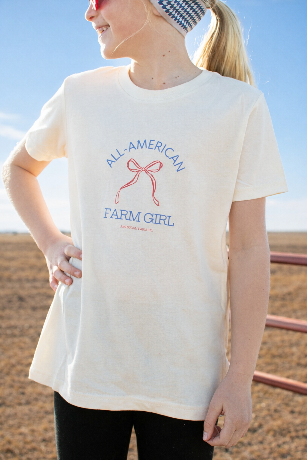 'All-American Farm Girl' Ivory Toddler/Youth Tee
