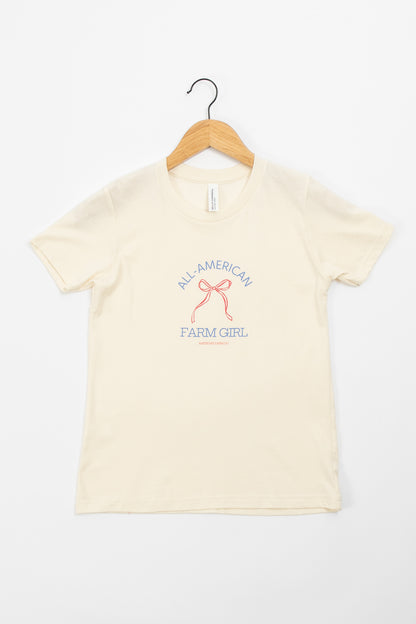 'All-American Farm Girl' Ivory Toddler/Youth Tee