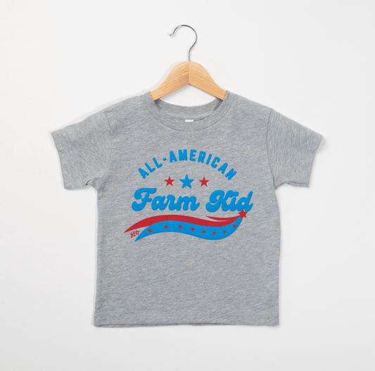 All-American Farm Kid Grey Tee - American Farm Company