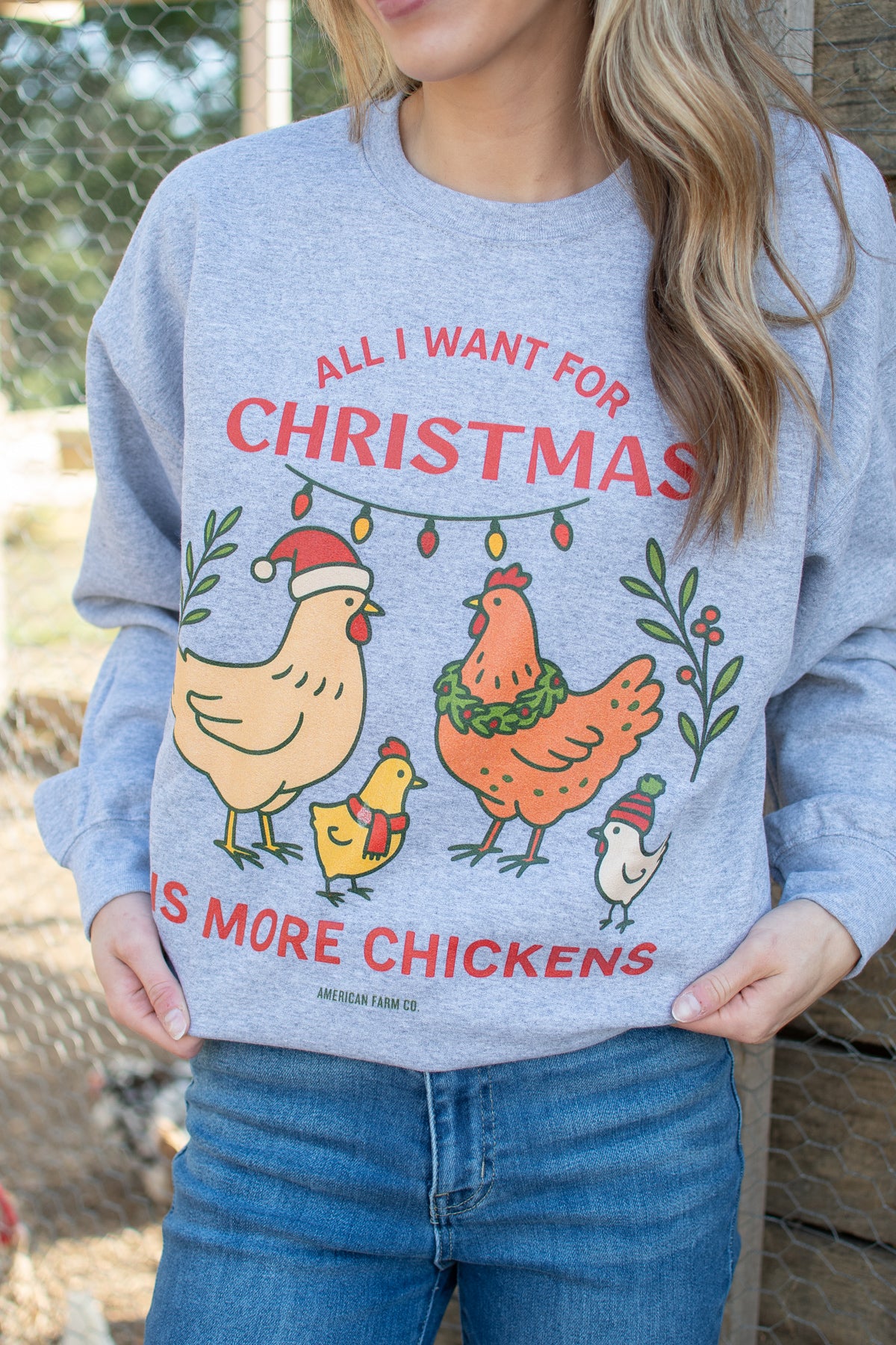 'All I Want For Christmas Is More Chickens' Crewneck