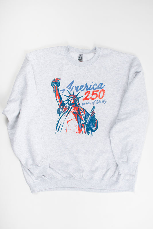 'America - 250 Years of Liberty' Ash Crewneck