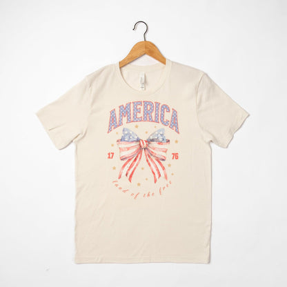 America Land of the Free' Bow Tee