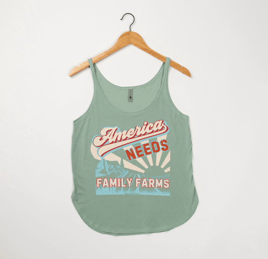 'America Needs Family Farms' Tank Top - American Farm Company