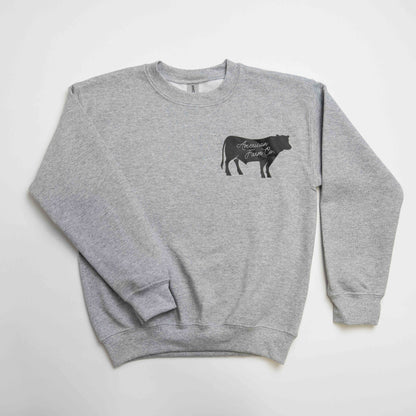 American Farm Co Cow Logo Youth Crew