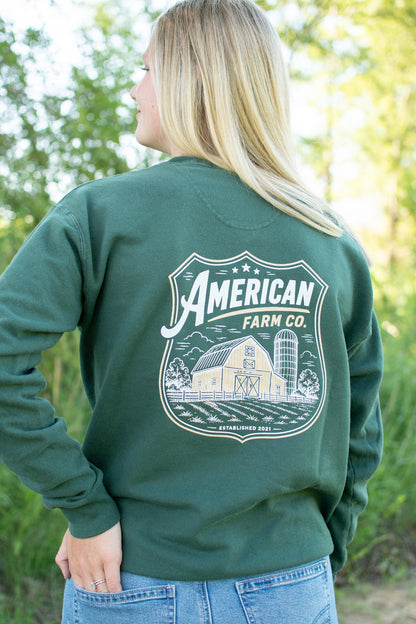 'American Farm Co.' Heritage Barn Crewneck