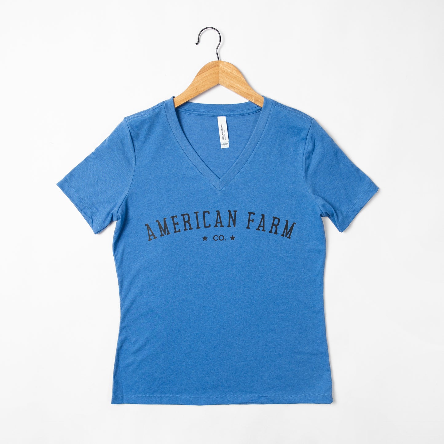 American Farm Co. Blue V-Neck Tee