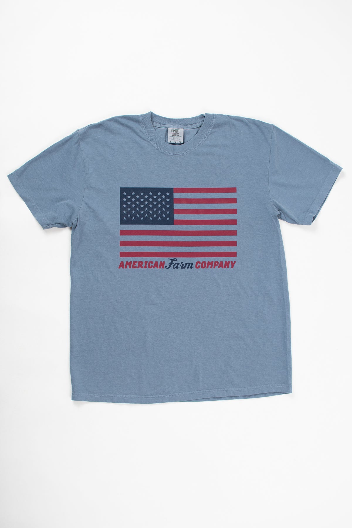 American Farm Company Flag Blue Tee