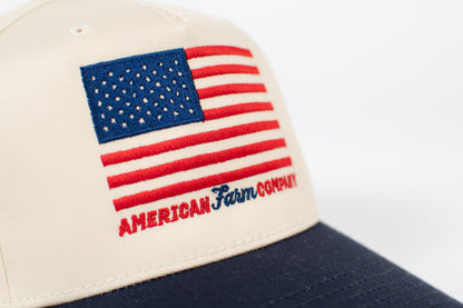 American Farm Company Flag Embroidered Trucker Hat