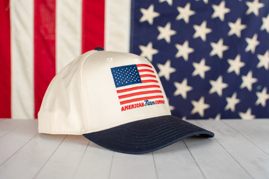 American Farm Company Flag Embroidered Trucker Hat