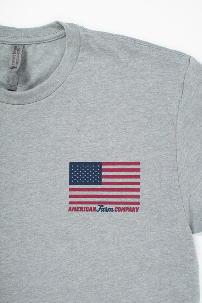 American Farm Company Flag Gray Essentials Tee