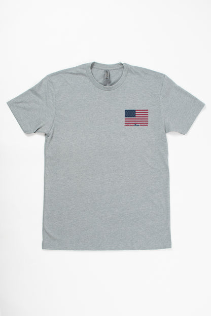 American Farm Company Flag Gray Essentials Tee