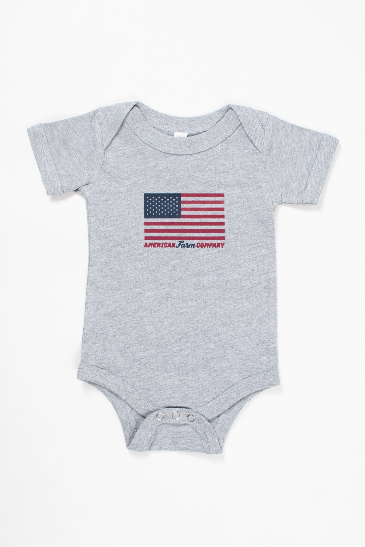 American Farm Company Flag Gray Onesie