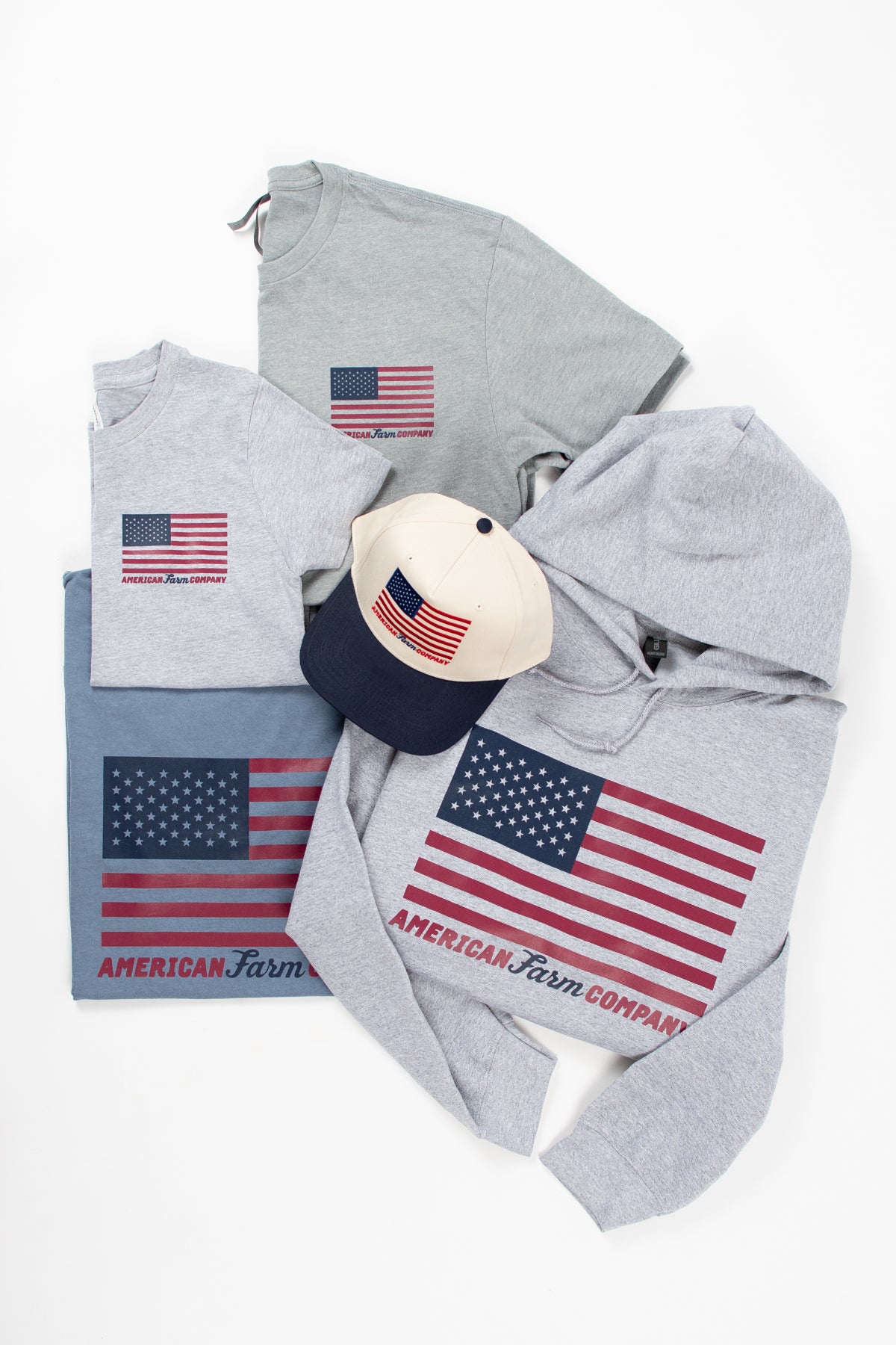 American Farm Company Flag Blue Tee