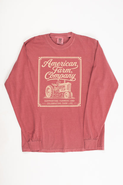 American Farm Company Tractor Adult Long Sleeve