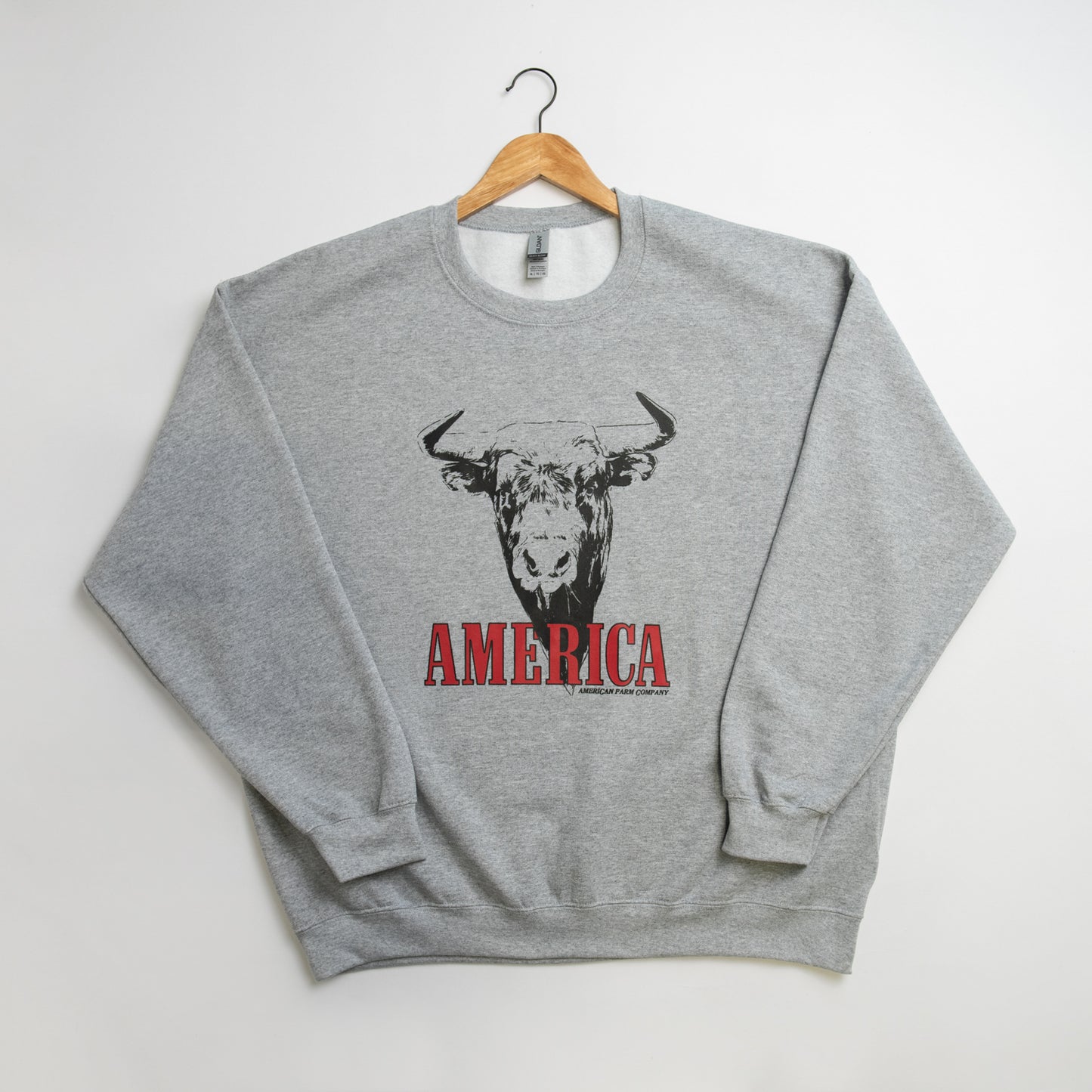 'American Bull' Grey Crewneck