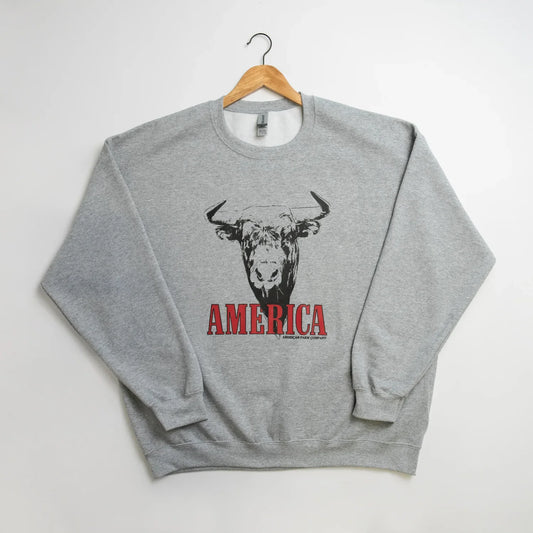 'American Bull' Grey Crewneck