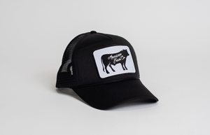 ‘American Farm Co.’ Cow Patch Foam Cap - Black