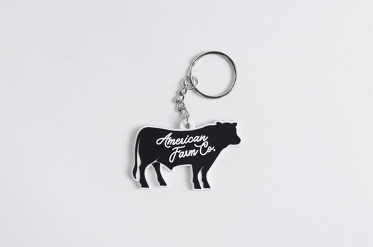 American Farm Co Black Cow Keychain - American Farm Company