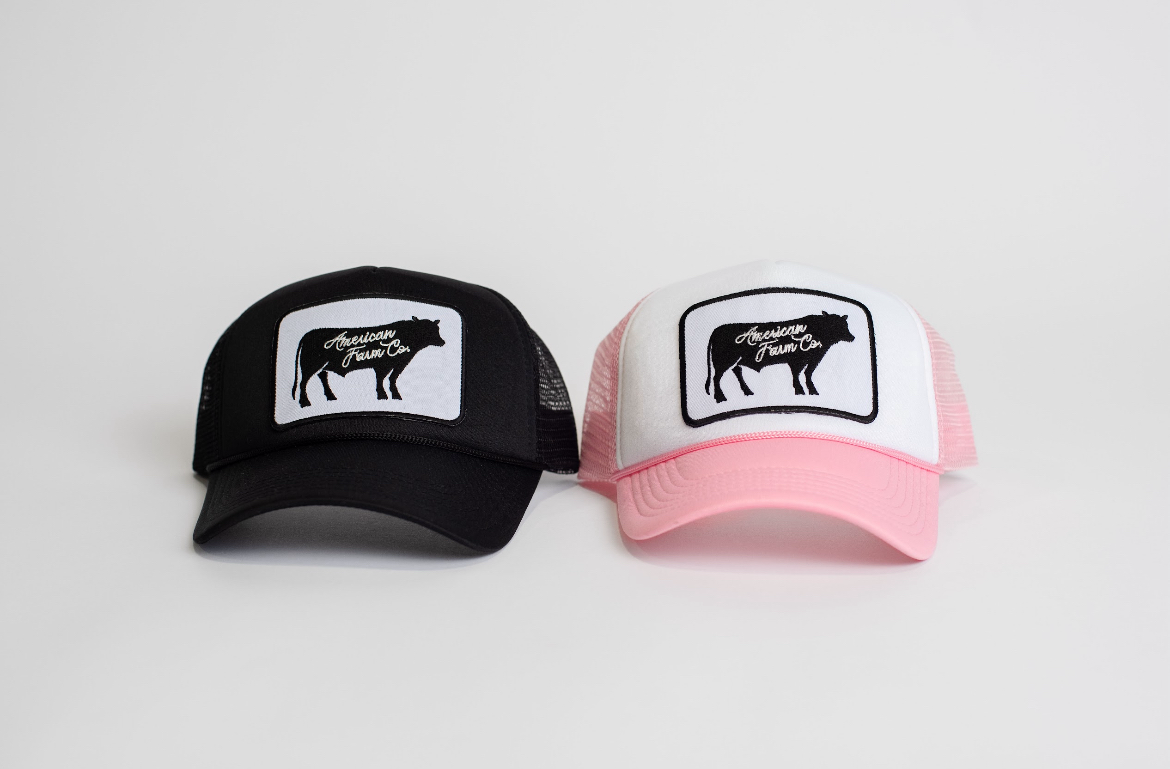 ‘American Farm Co.’ Cow Patch Foam Cap - Black