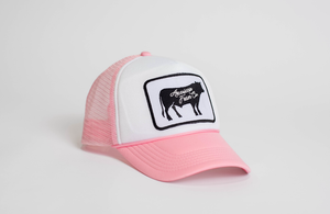 American Farm Co Cow Patch Foam Cap - Pink