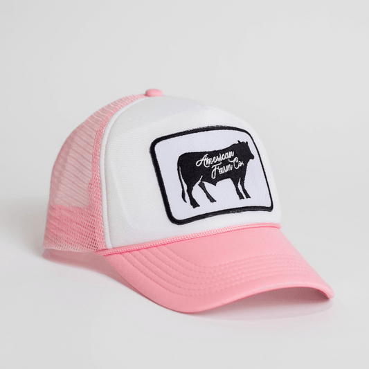 American Farm Co Cow Patch Foam Cap - Pink - American Farm Company