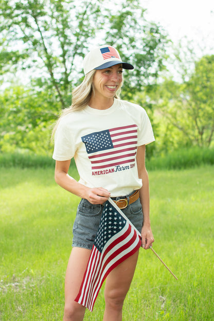 American Farm Company Flag Ivory Tee