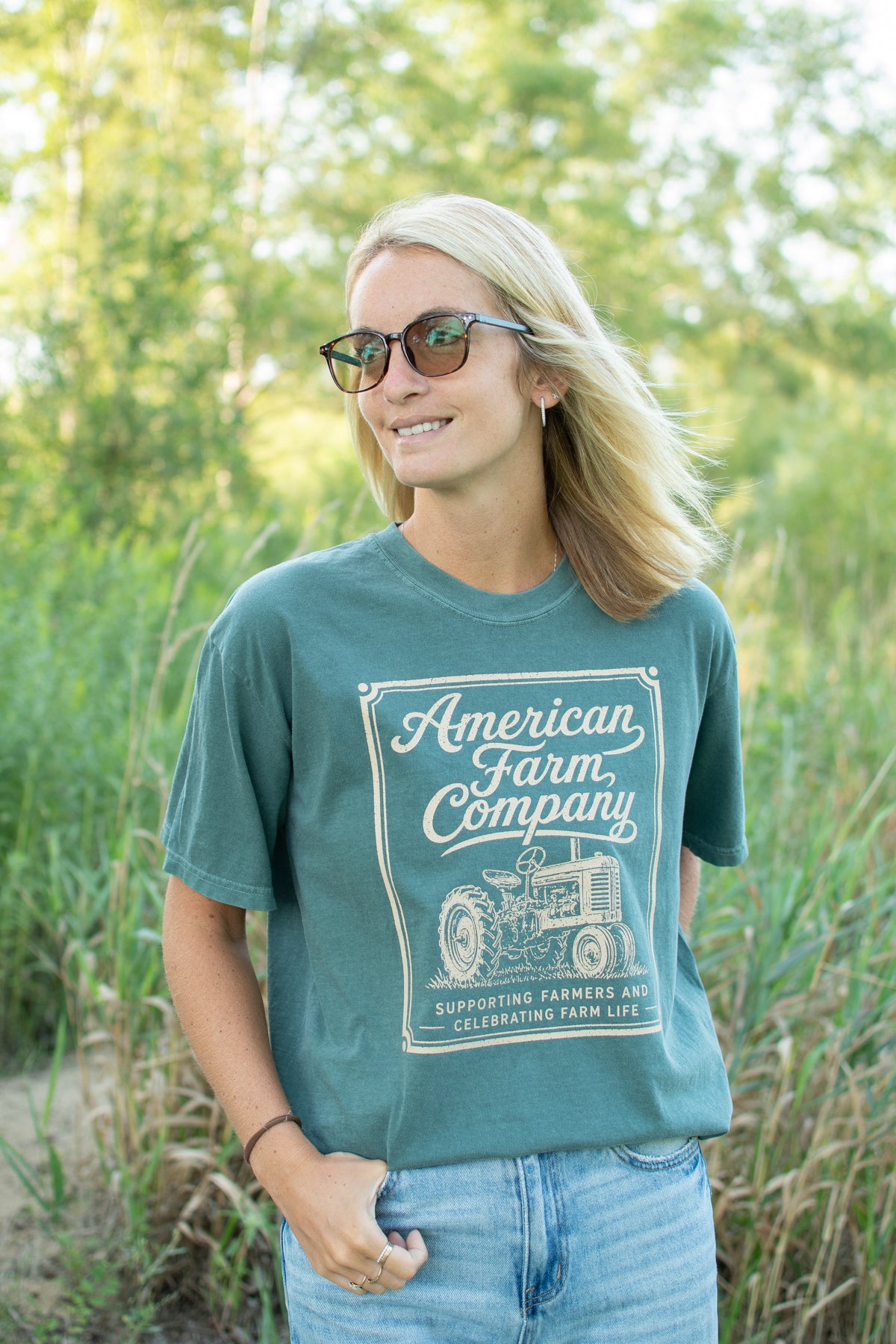 American Farm Company Tractor Adult T-Shirt