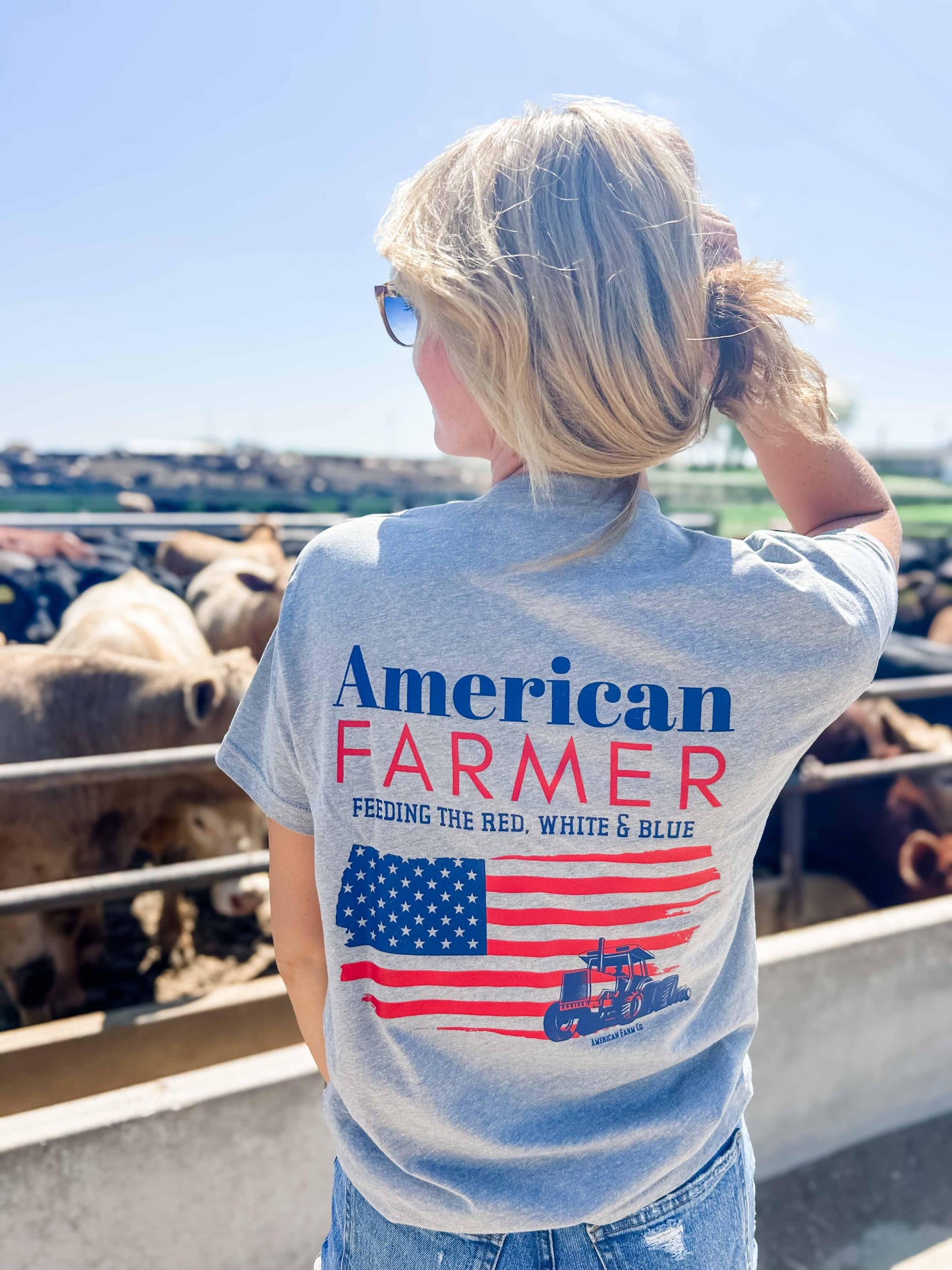 'American Farmer' Grey Tee
