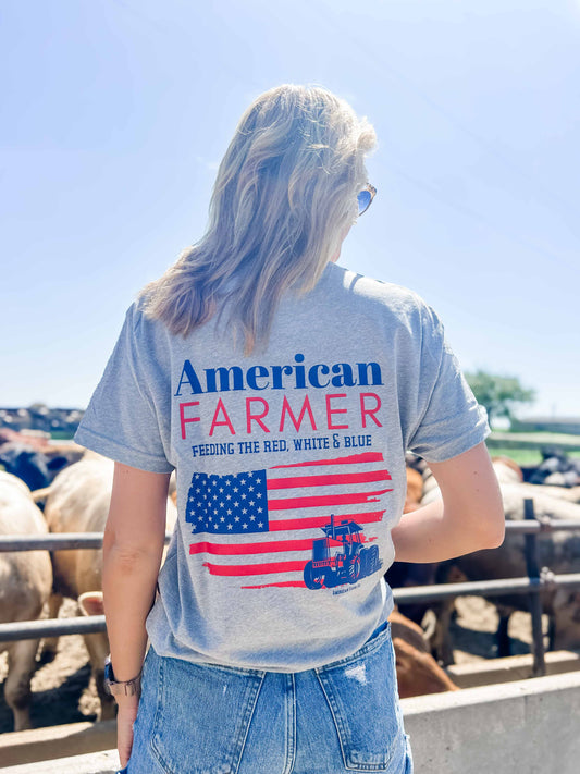'American Farmer' Grey Tee