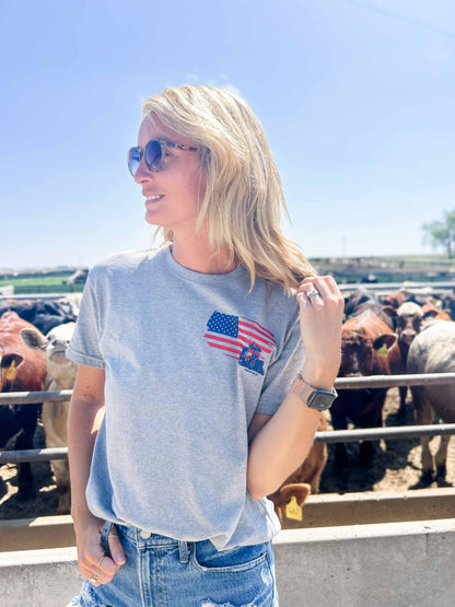 'American Farmer' Grey Tee