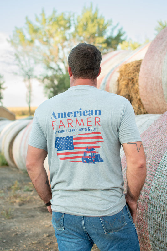 'American Farmer' Grey Tee